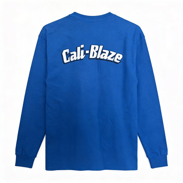 Cali-Blaze Long Sleeve Tee (Royal Blue) - Back Print